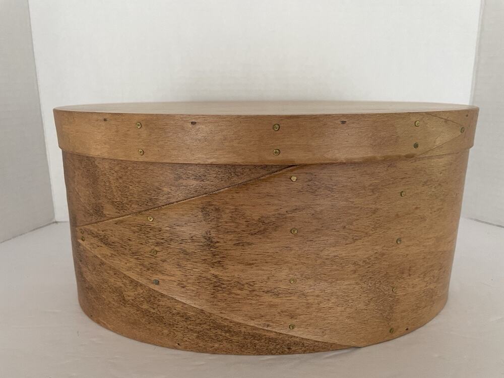 Vtg.Shaker Style Panty Box Swallowtail Wooden Bent Wood Oval 11” X 8 1/4"x 5 1/4